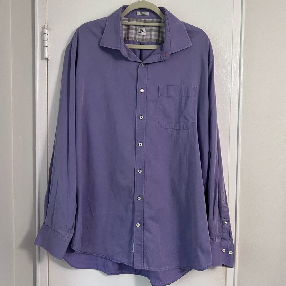 Peter Millar Purple wash long sleeve button down shirt - size XL